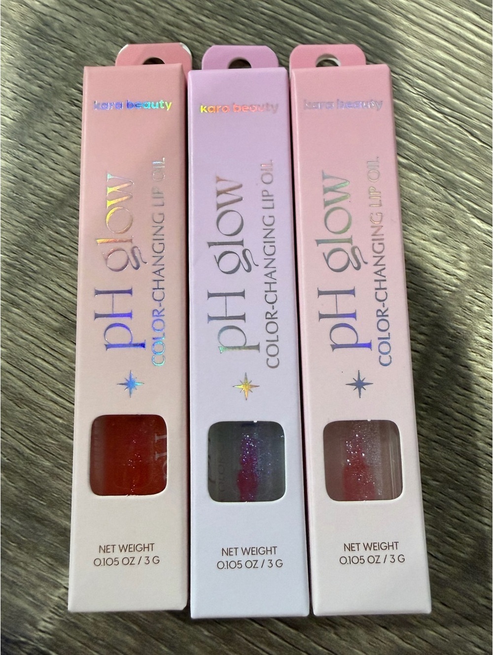 3 x Kara Beauty pH Glow Color-Changing Lip Oil Bundle NEW